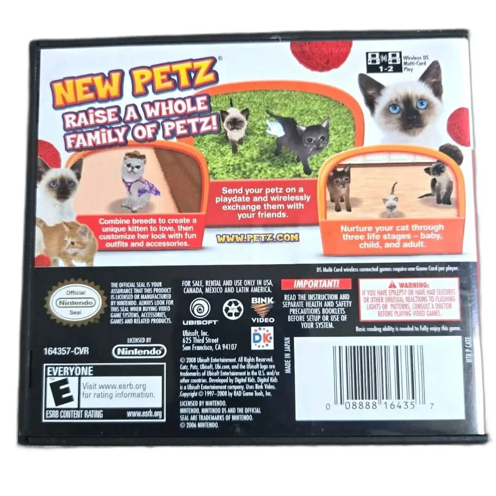 Petz Catz Clan Nintendo DS 3DS (CIB w/Manual) Tested